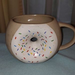 White Donut mug with sprinkles